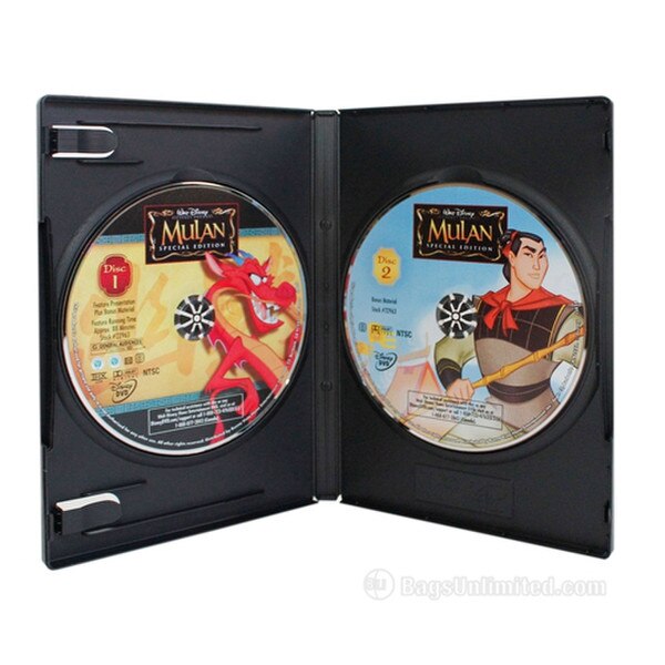 2-Disc DVD Replacement Case. BLACK.